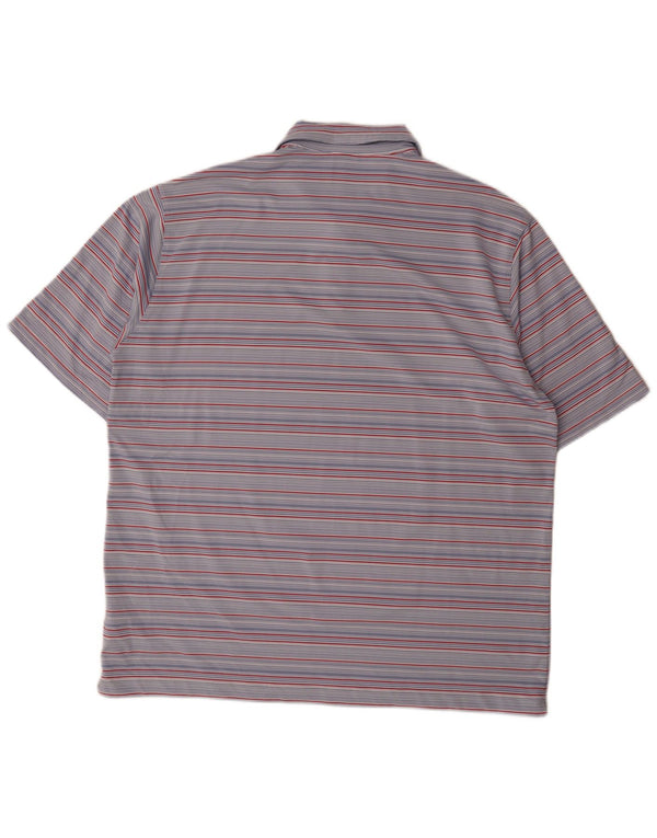 Camisa polo masculina Nike UK 45/47 XL poliéster listrado azul