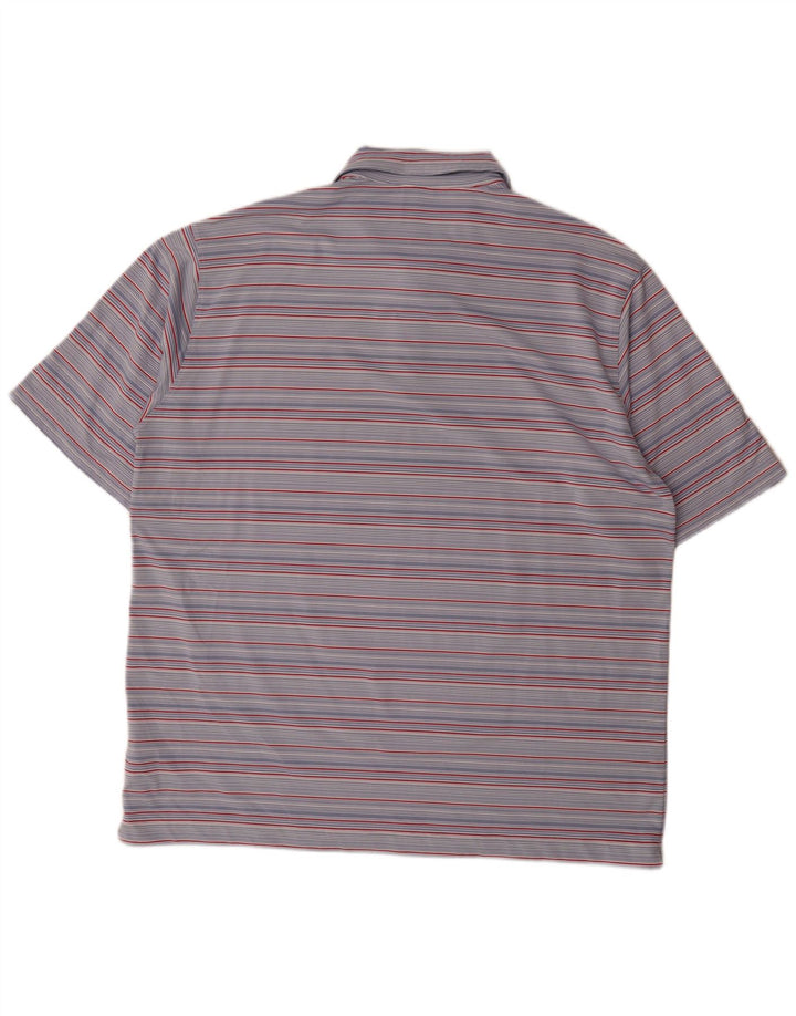 Camisa polo masculina Nike UK 45/47 XL poliéster listrado azul