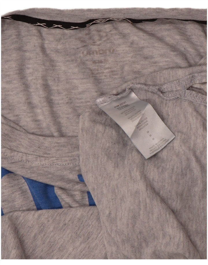 Camiseta feminina UMBRO Crop Graphic UK 14 Poliéster manchado cinza médio