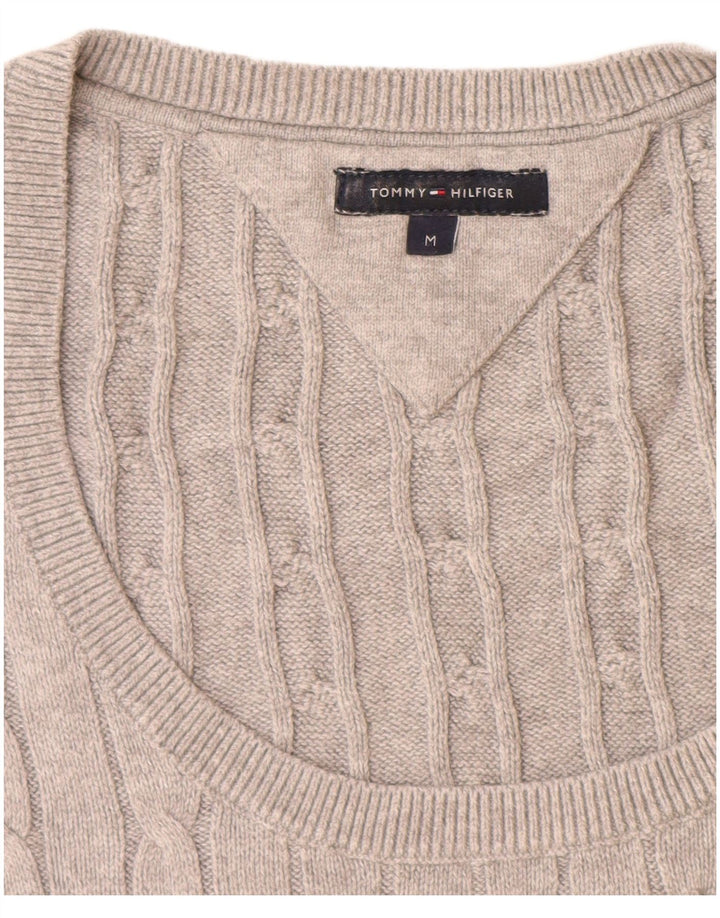 Tommy Hilfiger Suéter feminino com gola canoa e gola alta, Reino Unido 12, médio, cinza