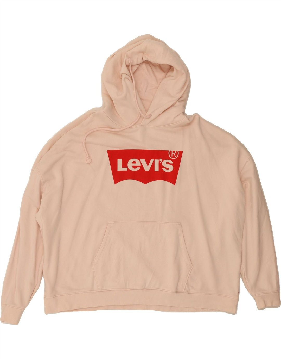 LEVI'S Womens Oversized Graphic Hoodie Jumper UK 22 3XL Pink Cotton Vintage Levi's and Second-Hand Levi's from Messina Hembry 