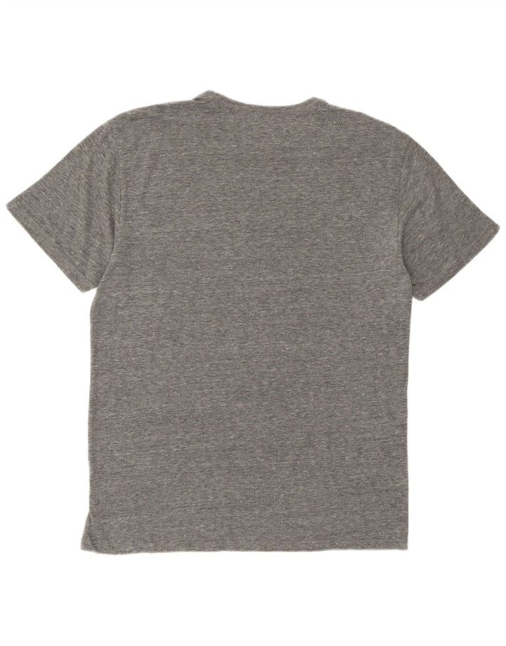 Camiseta masculina Adidas New York City com estampa gráfica grande poliéster cinza