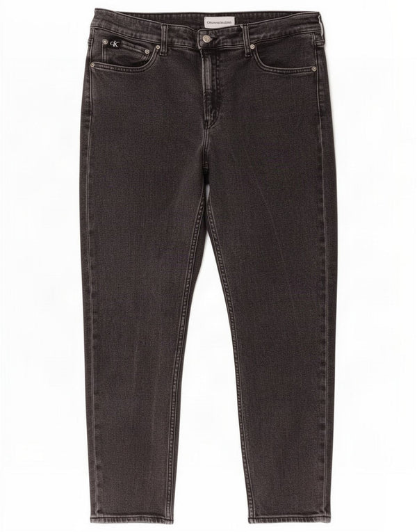 Calvin Klein Mens Cropped Jeans W33 L26 Grey Cotton