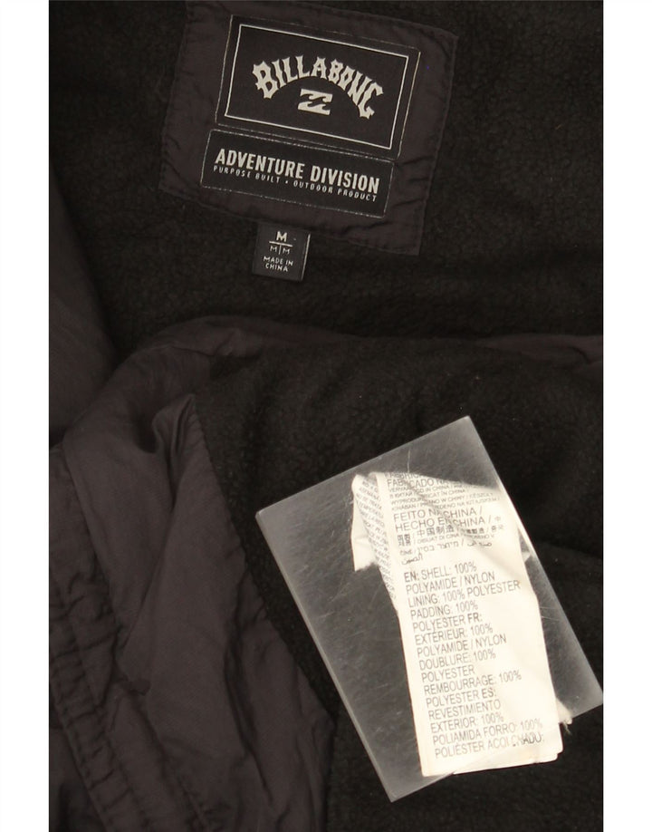 Jaqueta masculina acolchoada com capuz Billabong UK 38 nylon preto médio