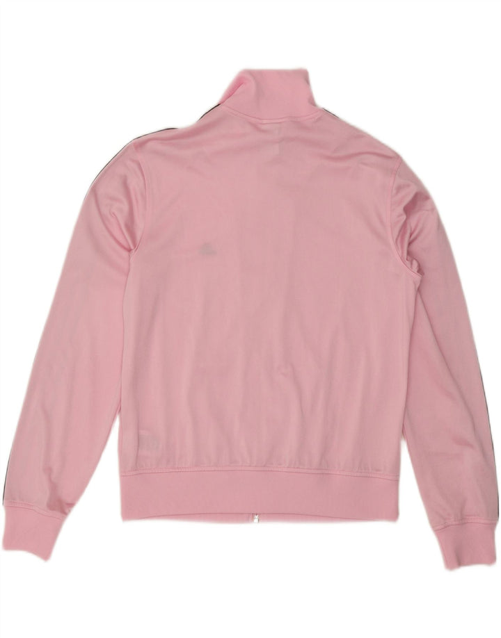 Adidas Womens Tracksuit Top Jacket UK 16 Grande Rosa Poliéster
