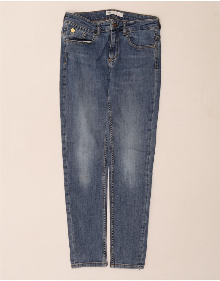 Zara Jeans Slim Feminino EU 40 Médio W30 L29 Azul