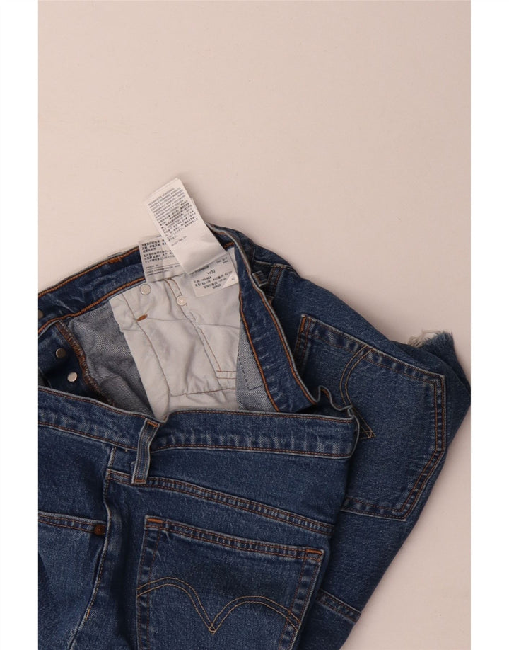 Shorts jeans feminino 501 da Levi's W32 grande algodão azul