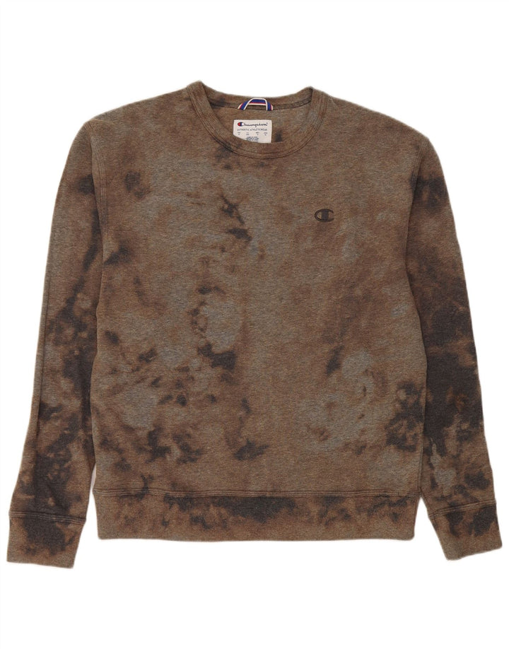 Champion moletom masculino jumper médio marrom tie-dye