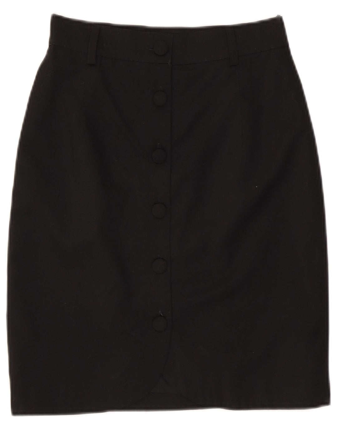 Saia lápis feminina vintage pequena W26 poliéster preto