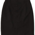 Saia lápis feminina vintage pequena W26 poliéster preto