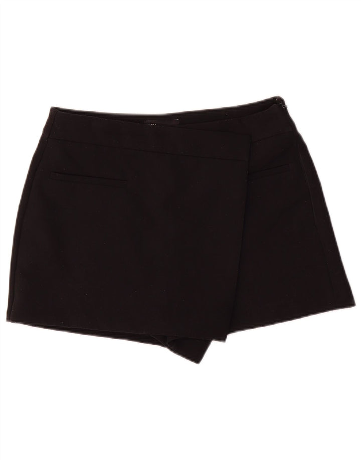 Zara Shorts feminino casual médio W28 poliéster preto