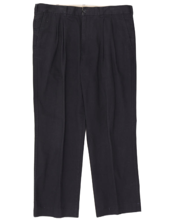 Calça chino masculina Marks & Spencer Blue Harbour Pegged W38 L31 Azul marinho