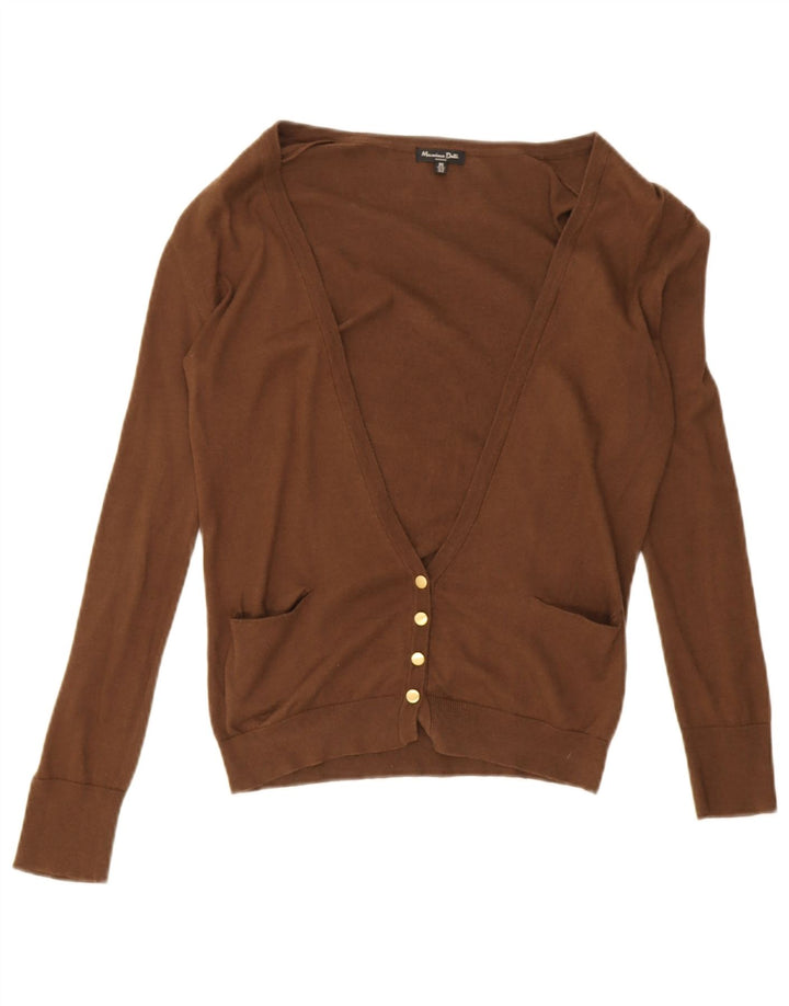 Suéter cardigã feminino Massimo Dutti Reino Unido 12 marrom médio