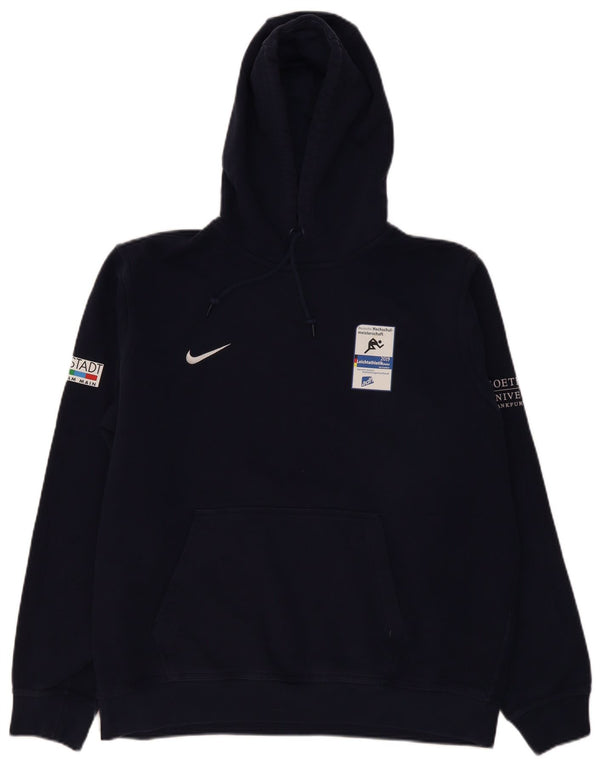 Nike masculino gráfico moletom com capuz XL azul marinho algodão