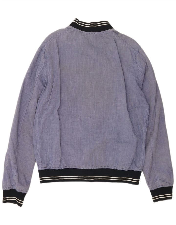 Jaqueta bomber masculina Zara UK 38 azul médio
