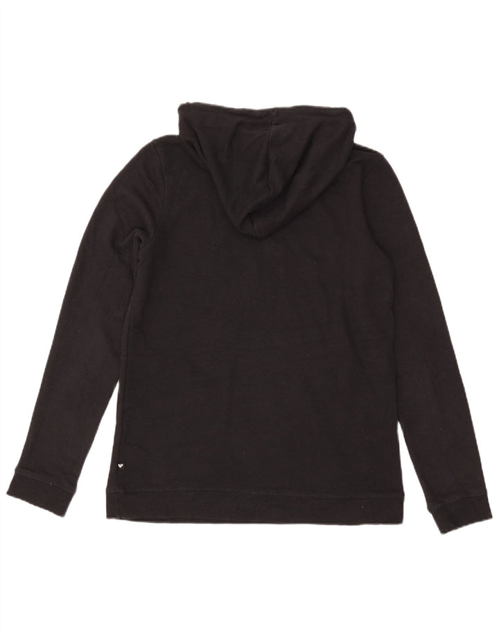 Roxy feminino gráfico moletom com capuz Reino Unido 14 médio algodão preto