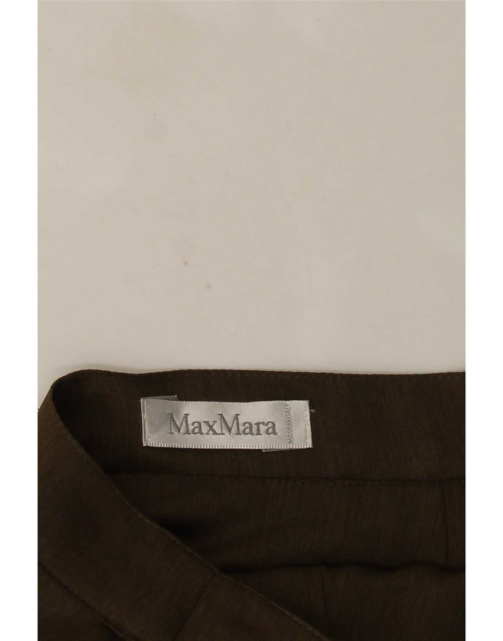 Saia plissada feminina Max Mara W25 XS cáqui