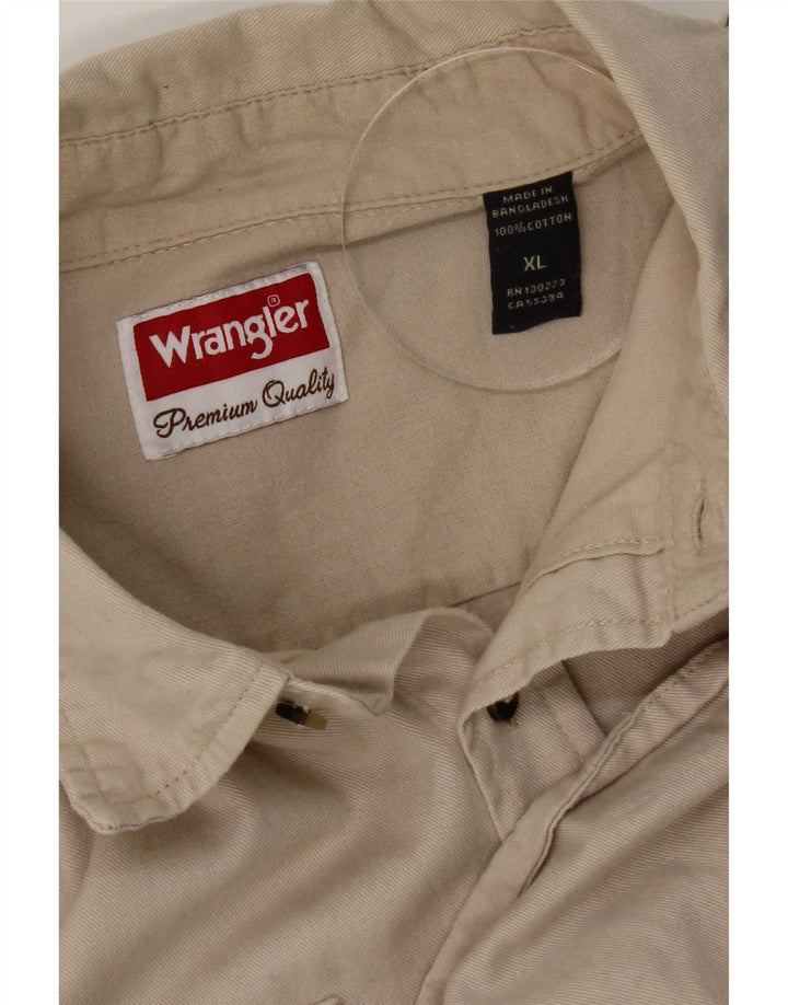 Camisa masculina Wrangler XL algodão bege