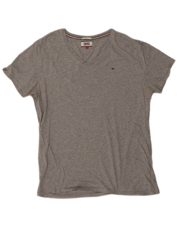 Camiseta masculina Tommy Hilfiger Regular Fit Top XL Algodão Cinza
