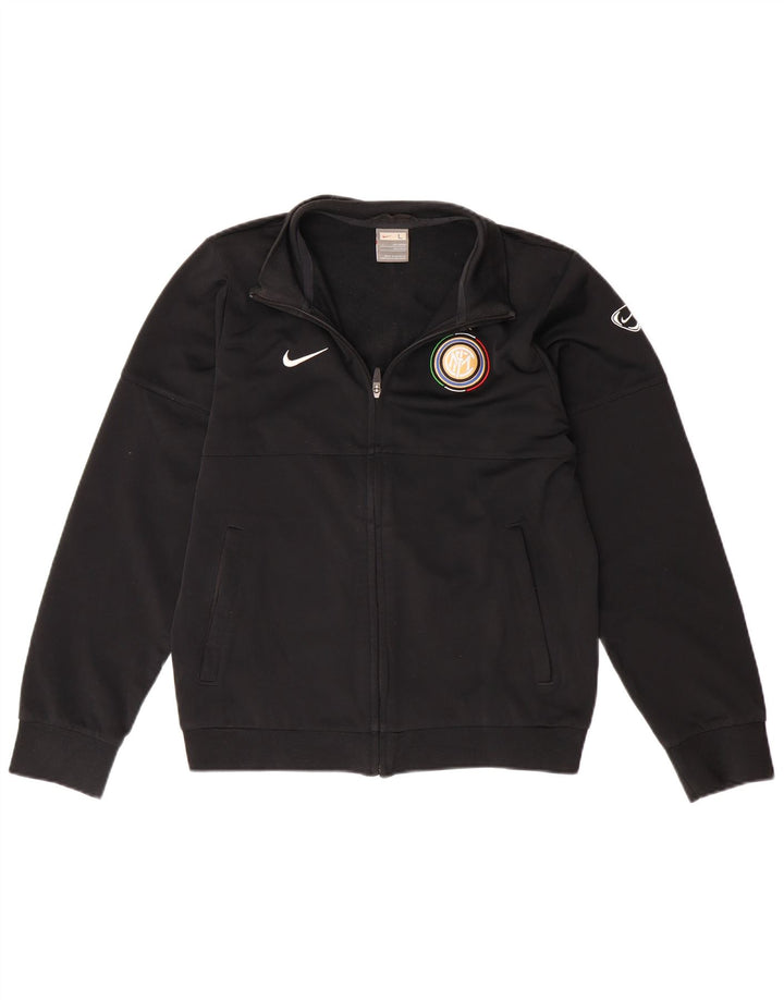 NIKE Boys Inter Milan Tracksuit Top Jacket 12-13 Anos Preto Poliéster