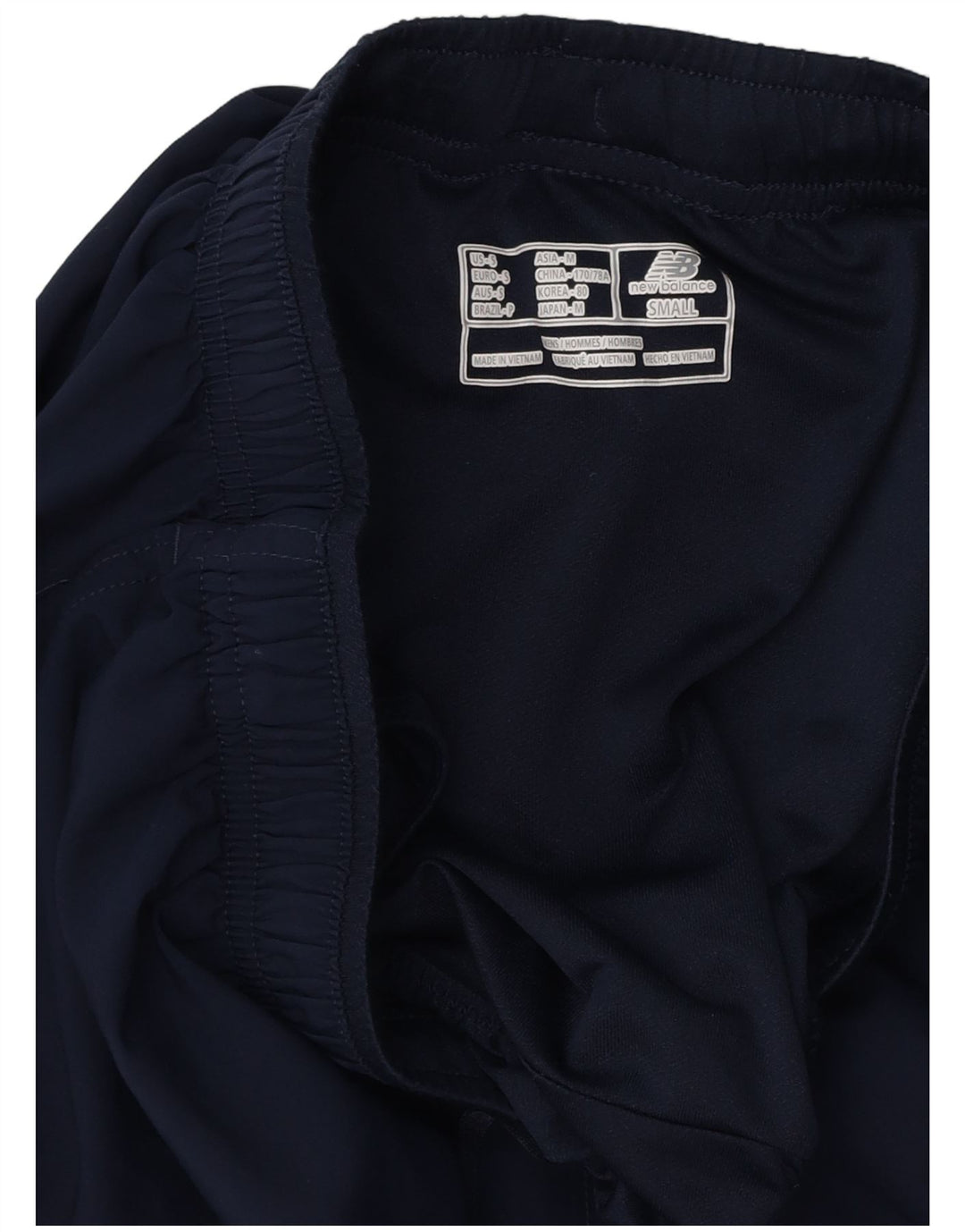 Shorts esportivos masculinos New Balance pequenos poliéster azul marinho