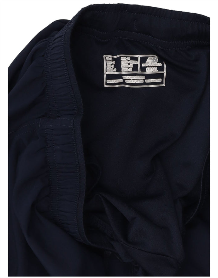 Shorts esportivos masculinos New Balance pequenos poliéster azul marinho