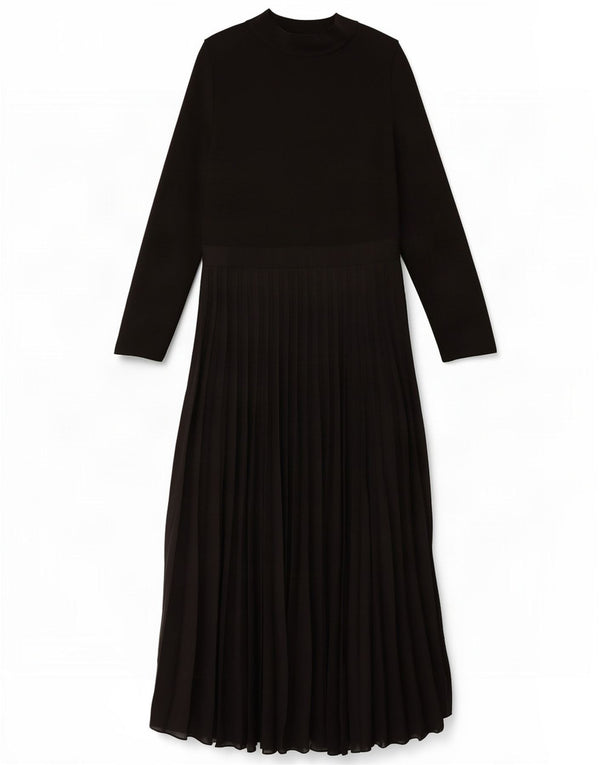 Vestido maxi feminino de manga comprida Zara Reino Unido 14 grande preto elastano