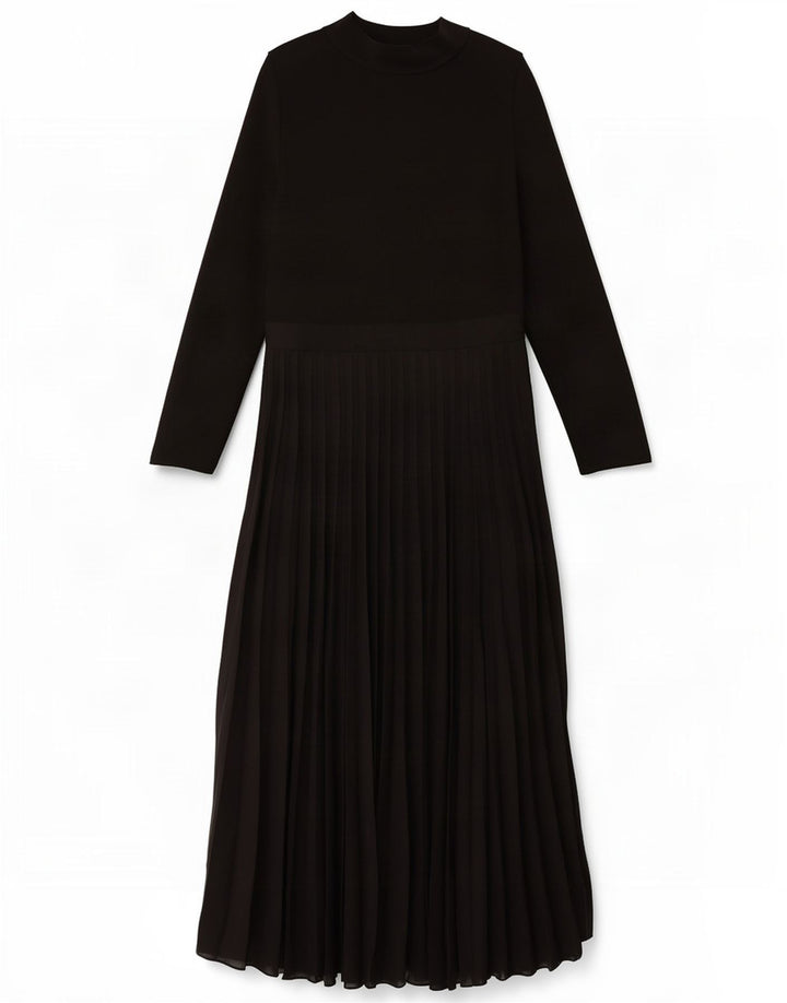 Vestido maxi feminino de manga comprida Zara Reino Unido 14 grande preto elastano