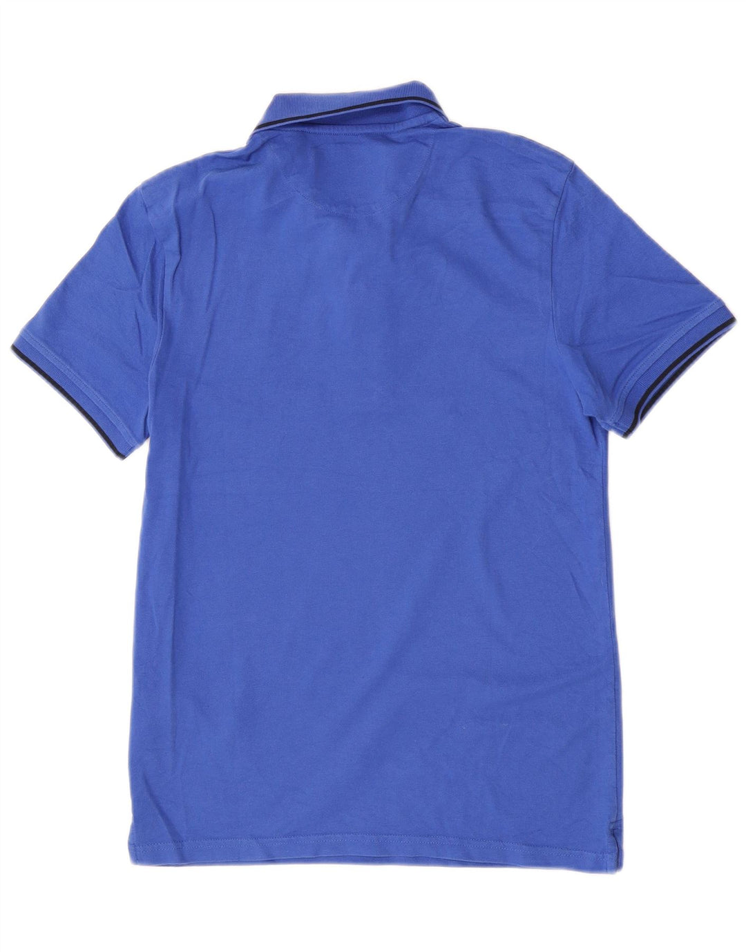 Camisa polo masculina Lyle & Scott pequena azul algodão