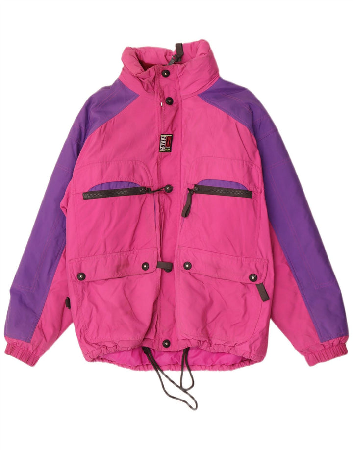 Colle Jaqueta de esqui masculina com capuz IT 48 Medium Pink Colourblock Nylon