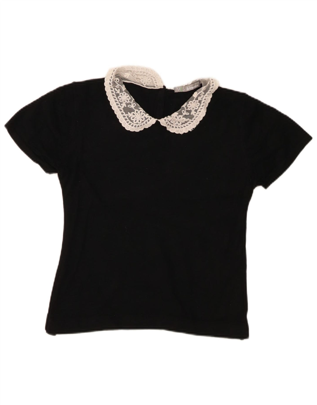 Blusa cropped feminina Marks & Spencer Reino Unido 12 médio preto