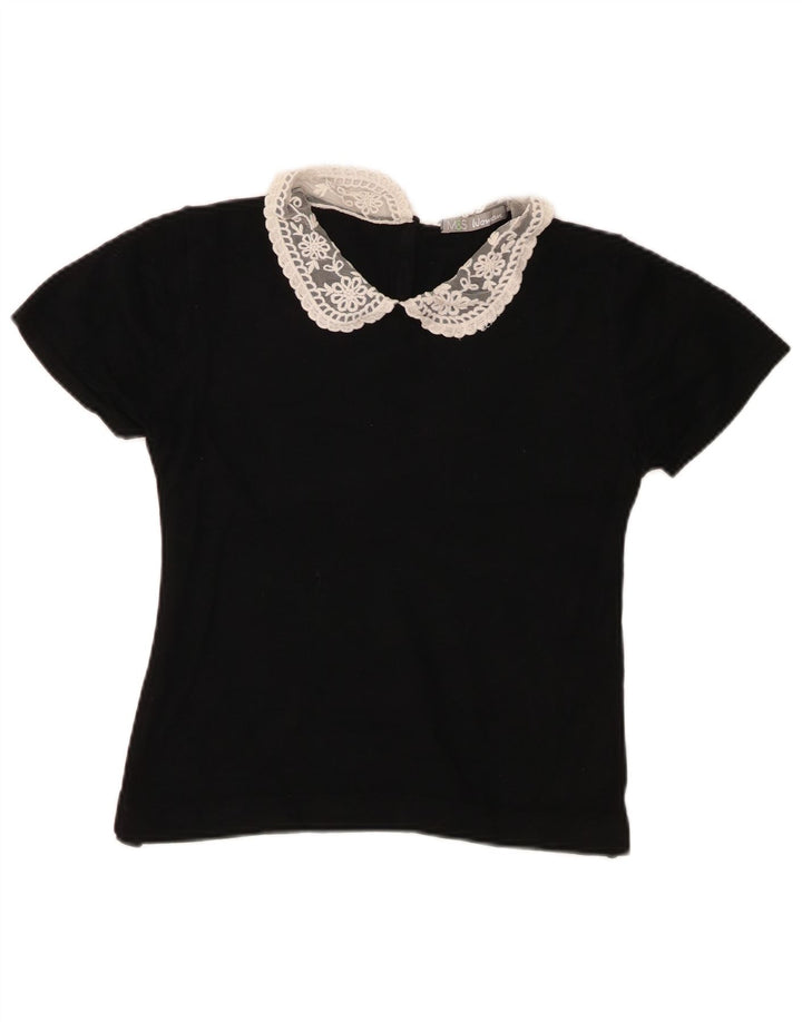 Blusa cropped feminina Marks & Spencer Reino Unido 12 médio preto