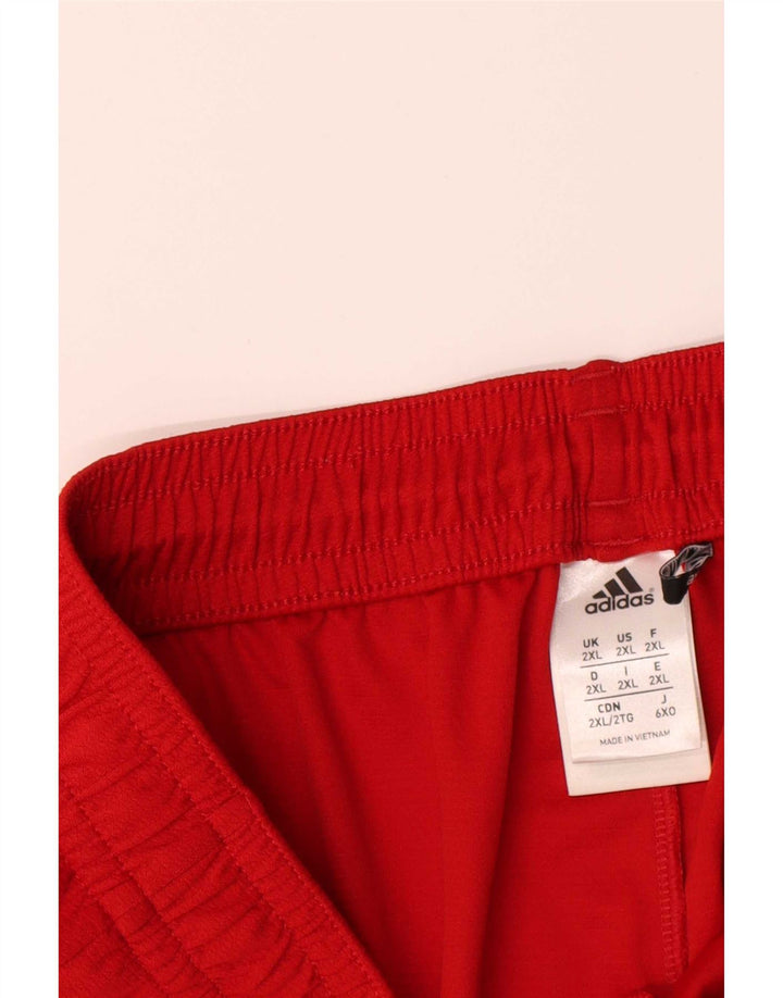 Adidas Masculino Climalite Sport Shorts 2XL Vermelho Colorblock Poliéster