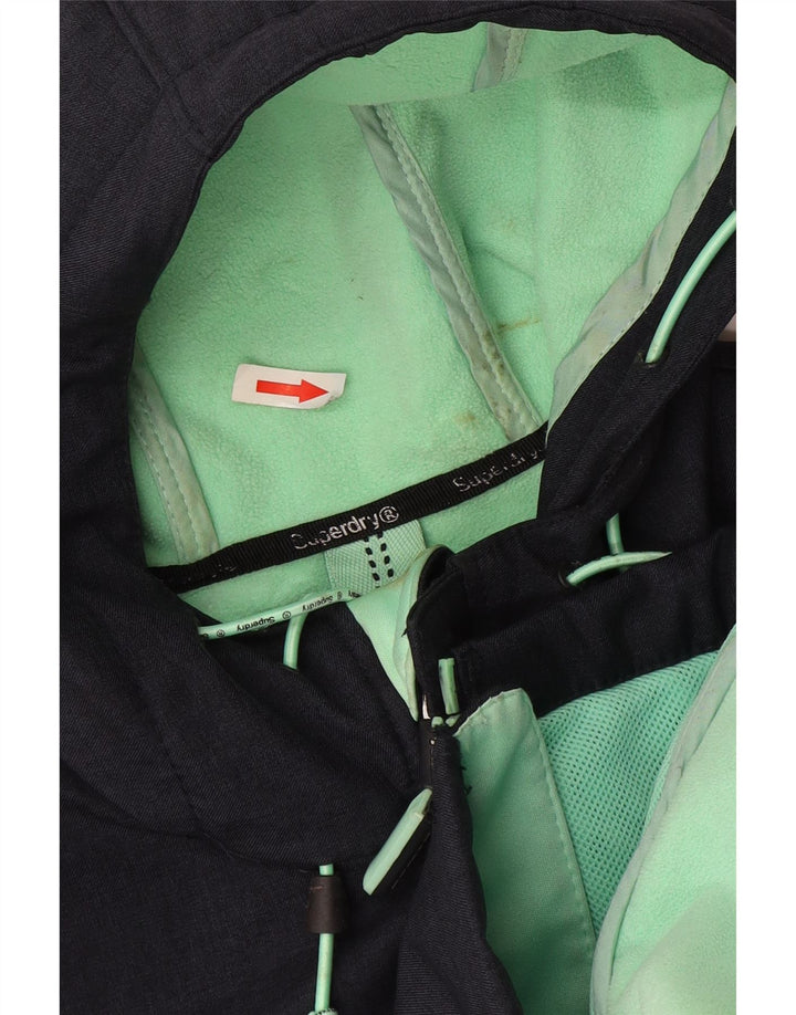 Jaqueta corta-vento masculina Superdry Windtrekker com capuz Reino Unido 38 azul marinho médio