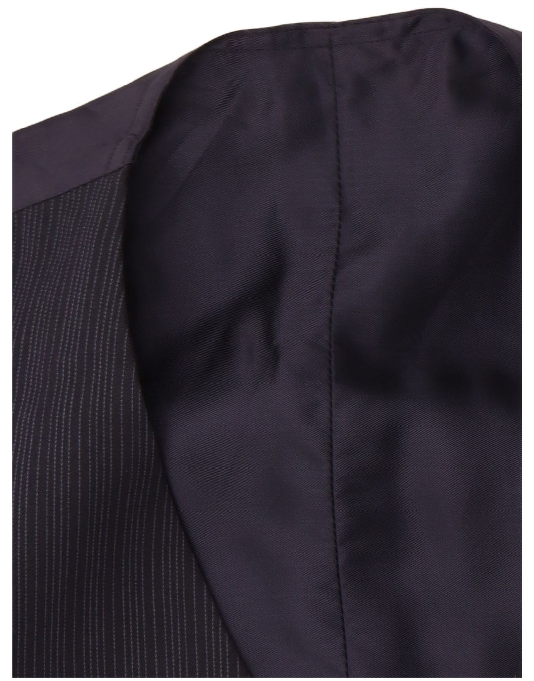 Colete masculino vintage pequeno listrado azul marinho