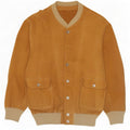 Jaqueta bomber masculina vintage de camurça UK 38 marrom médio