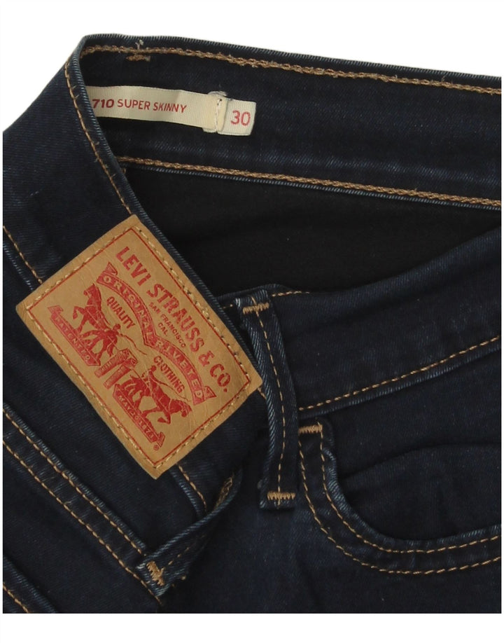 Calça jeans feminina LEVI'S 710 Super Skinny W30 L28 azul marinho