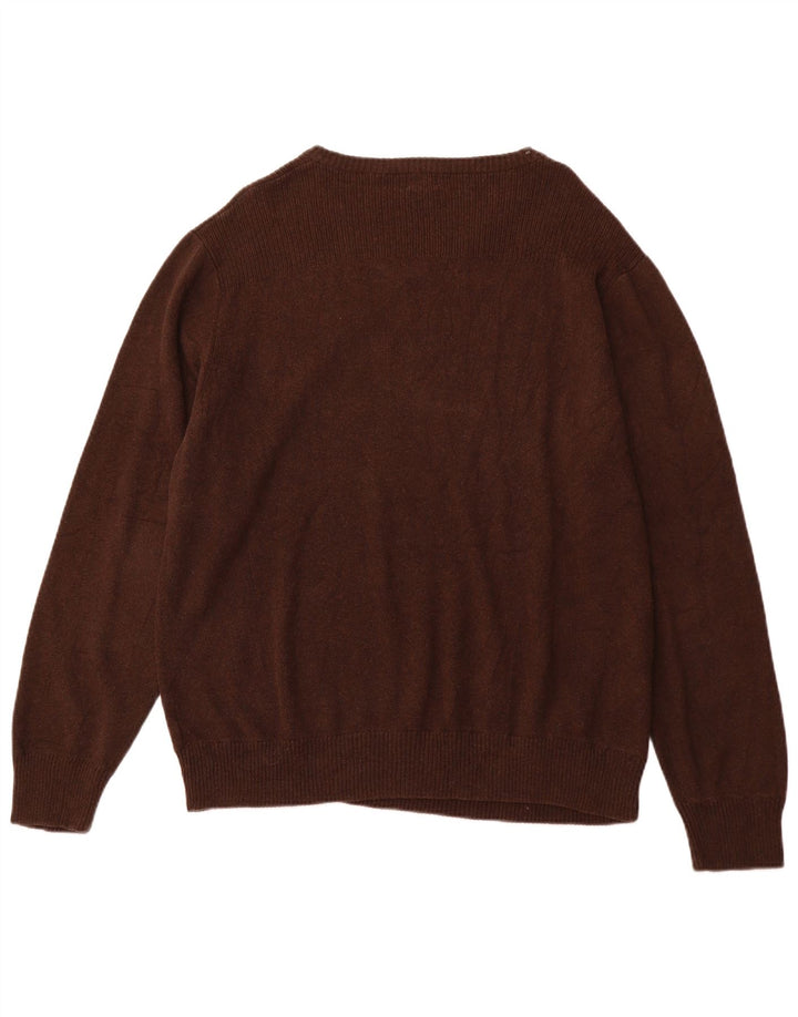 Suéter masculino LEVI'S com decote em V XL de algodão marrom