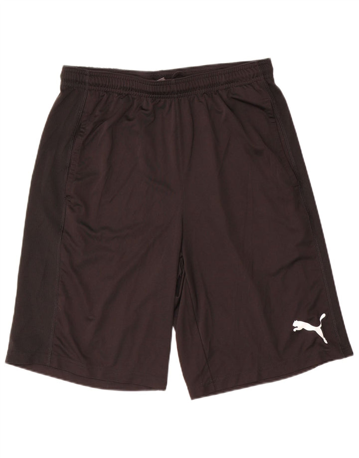 Shorts esportivos masculinos PUMA grande poliéster preto