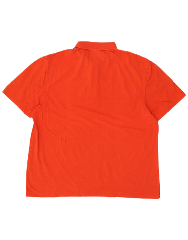 Camisa polo masculina Lacoste tamanho 7 2XL algodão laranja