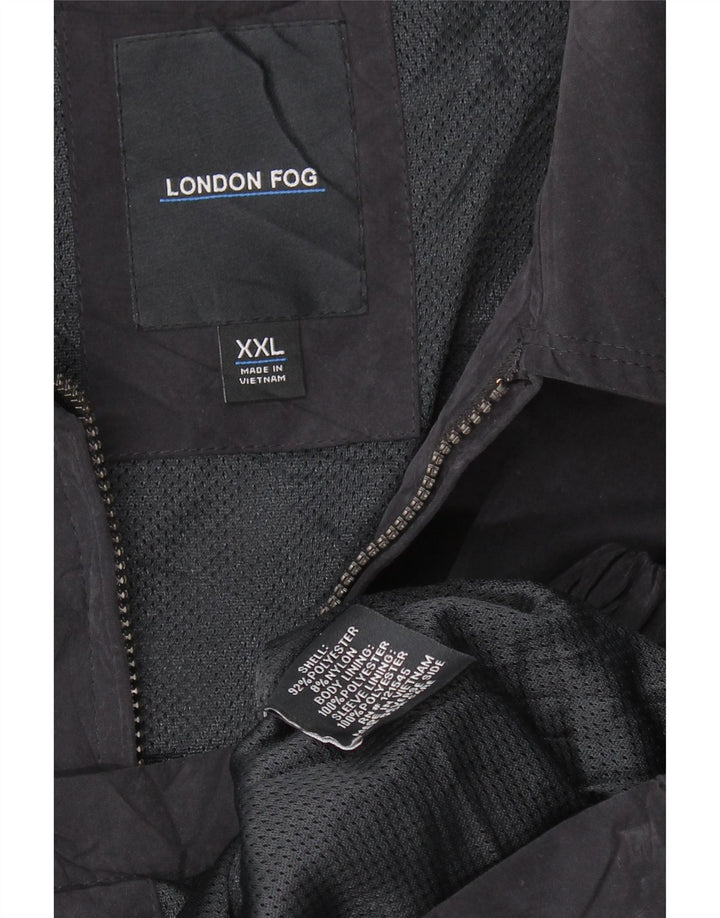 Jaqueta bomber masculina LONDON FOG UK 44 2XL poliéster azul marinho
