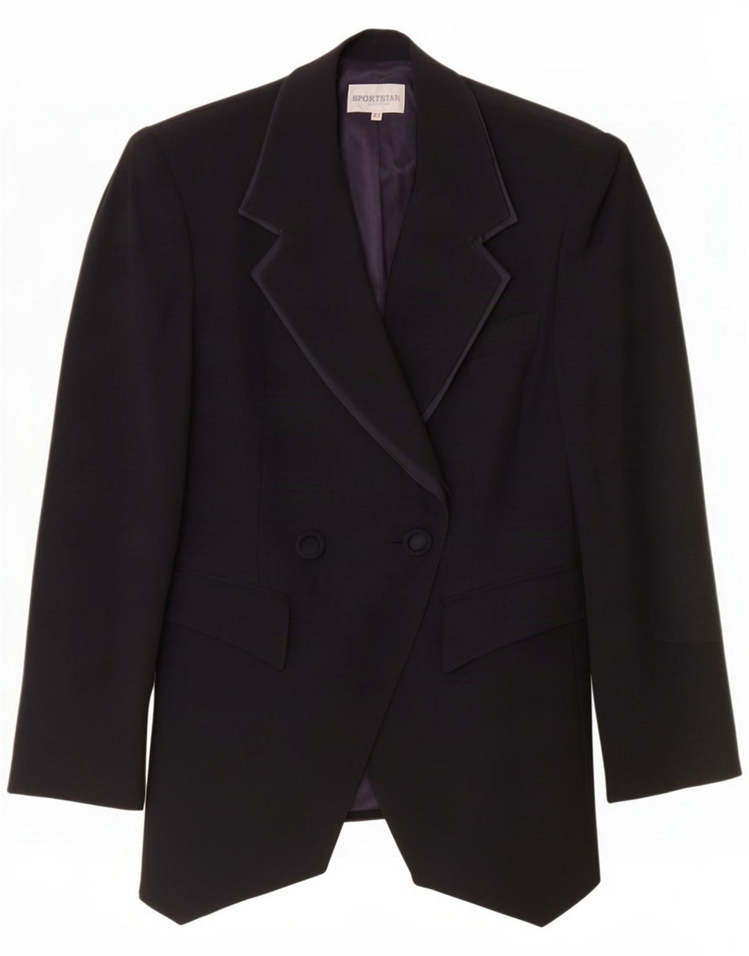 Sportstaff Jaqueta blazer feminina de 1 botão IT 42 lã azul marinho médio