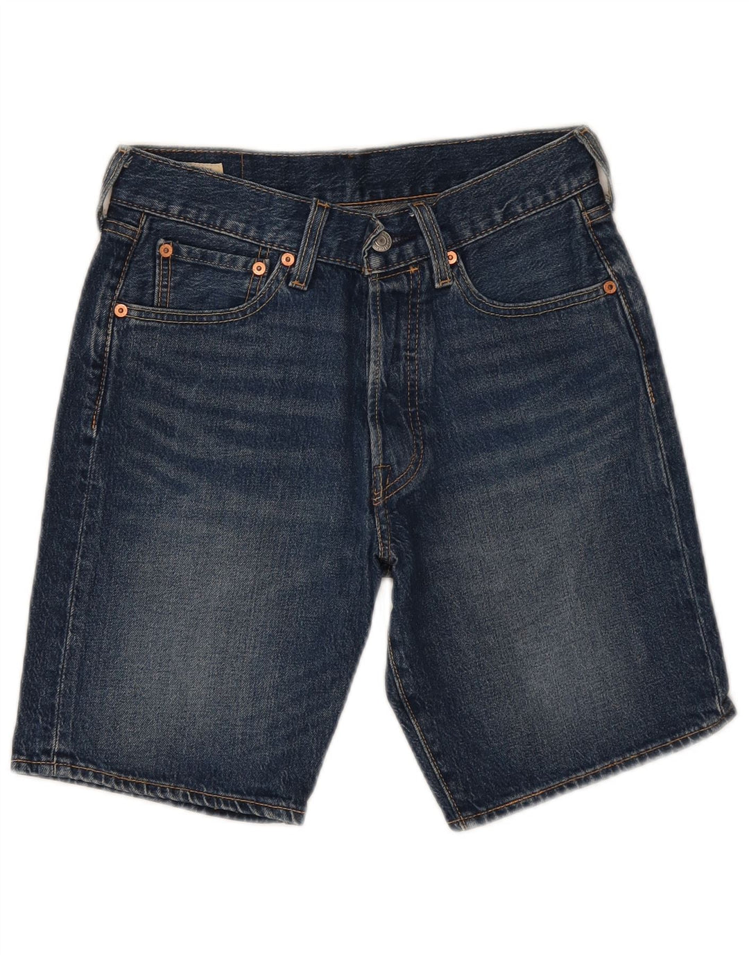 LEVI'S Masculino 501 Shorts Jeans W29 Algodão Azul Médio