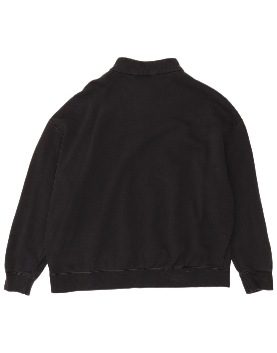 Moletom feminino Nike com zíper e gola alta, suéter UK 10 pequeno algodão preto
