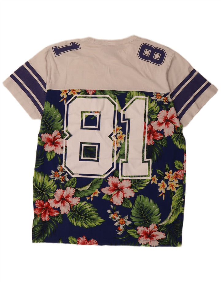 Camiseta gráfica masculina Franklin Marshall grande floral multicolorida