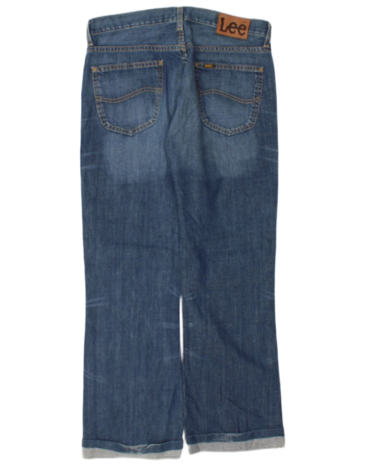 Lee Mens Denver Straight Jeans W33 L29 Azul Algodão