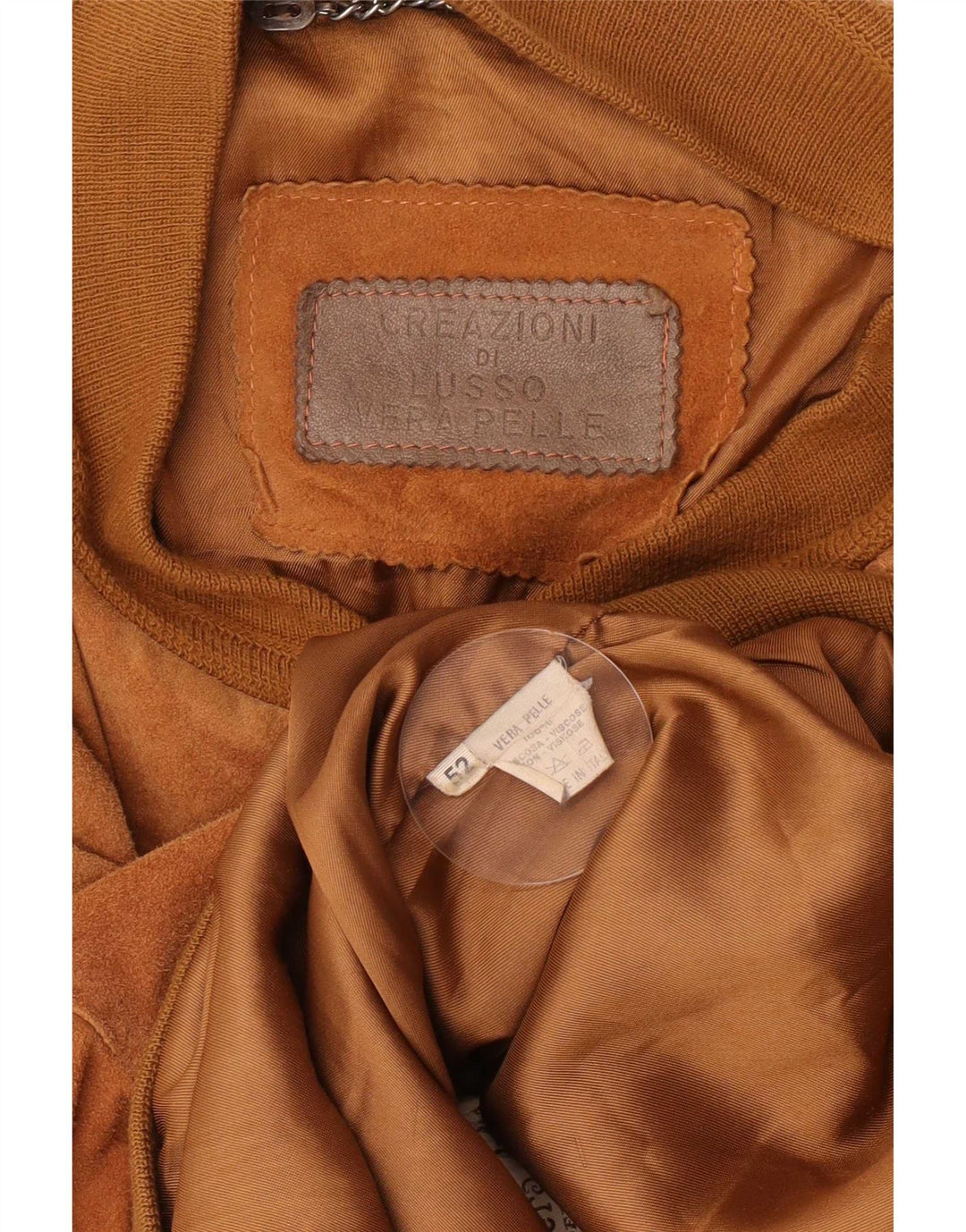 Jaqueta bomber masculina Lusso em camurça IT 52 XL couro marrom