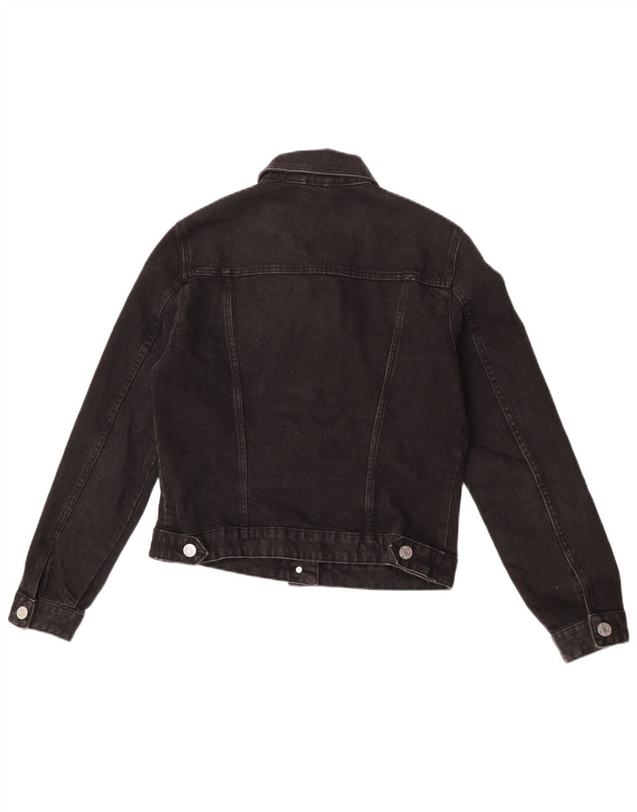 Jaqueta jeans feminina Zara UK 12 médio preto