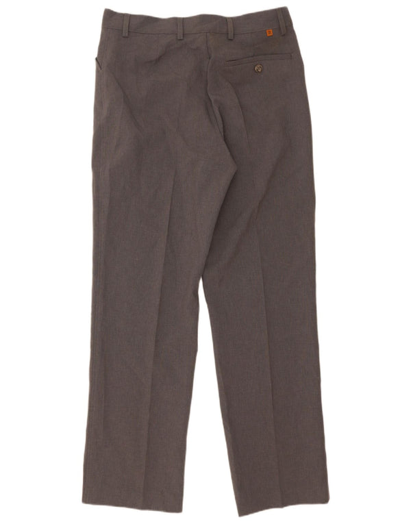 Calça casual reta masculina Farah W32 L31 poliéster cinza