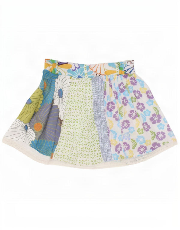 Desigual Mini Saia Feminina EU 34 XS W26 Multicolorido Floral